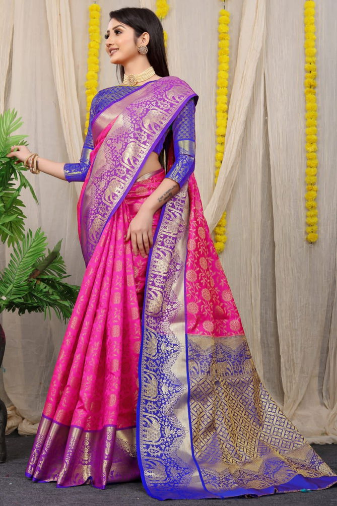 Rosy kanan 2 Silk Pallu Designer Sarees Catalog